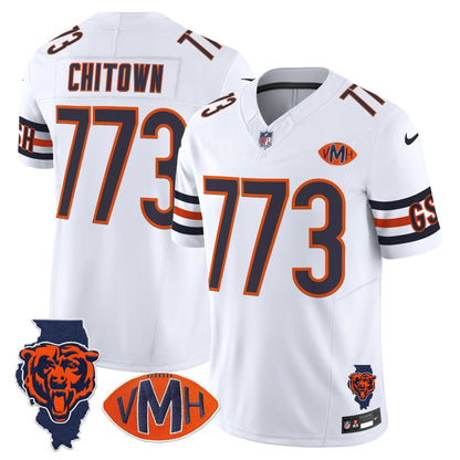 Men's Chicago Bears Virginia McCaskey Memorial Patch Vapor Jersey - All Stitched