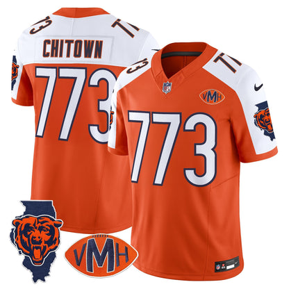 Men's Chicago Bears Virginia McCaskey Memorial Patch Vapor Jersey - All Stitched