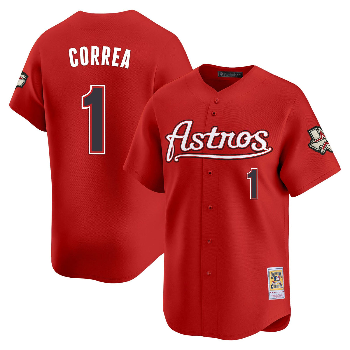 Men's Houston Astros Throwback Vapor Premier Limited Jersey - All Stitched
