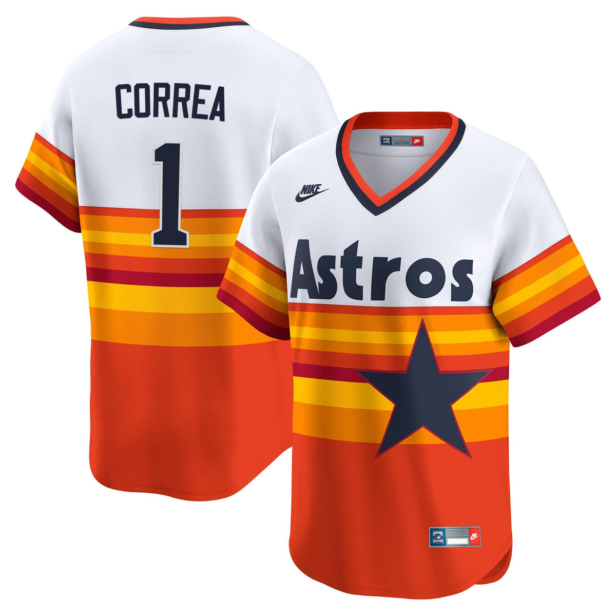Men's Houston Astros Throwback Vapor Premier Limited Jersey - All Stitched