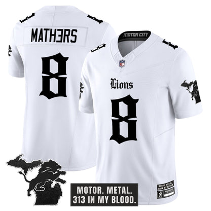 Men's Detroit Lions 'Gothic Motor Grit Edition' Vapor Limited Jersey - All Stitched