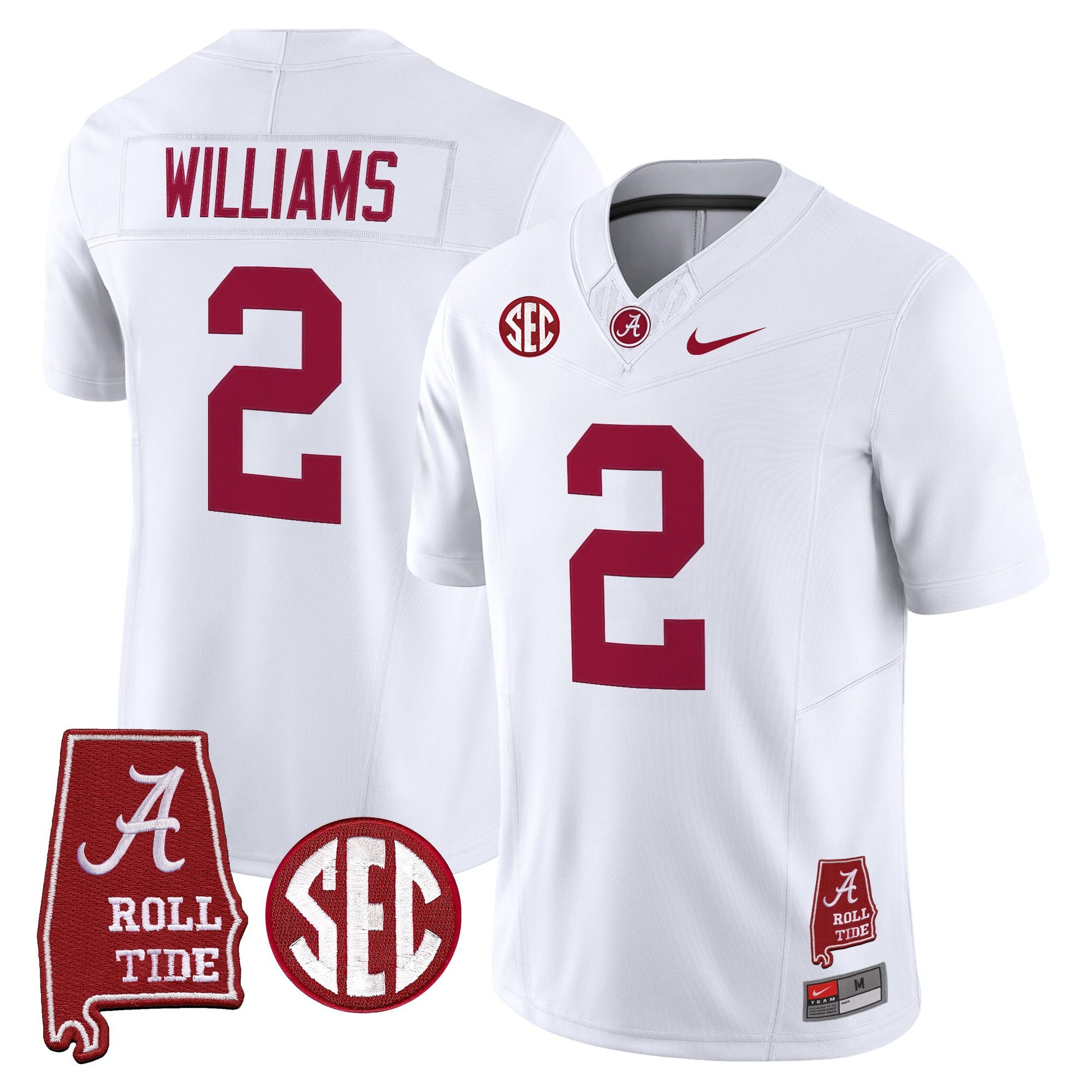Men's Alabama Crimson Tide 2026 Vapor Limited Jersey - Alabama Map - Stitched