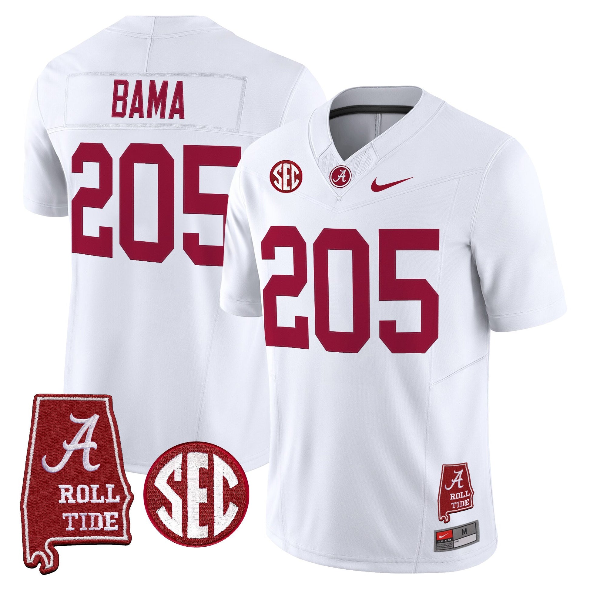 Men's Alabama Crimson Tide 2026 Vapor Limited Jersey - Alabama Map - Stitched