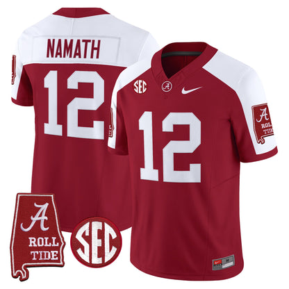 Men's Alabama Crimson Tide 2026 Vapor Limited Jersey - Alabama Map - Stitched