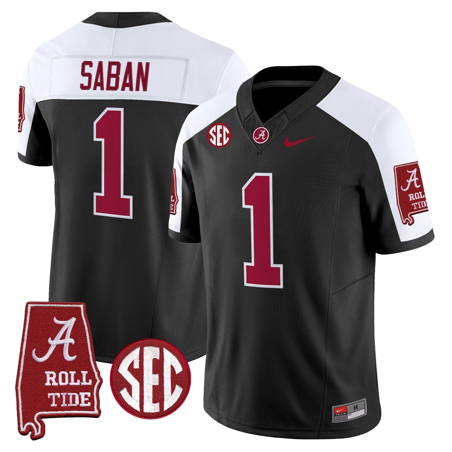 Men's Alabama Crimson Tide 2026 Vapor Limited Jersey - Alabama Map - Stitched