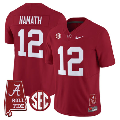 Men's Alabama Crimson Tide 2026 Vapor Limited Jersey - Alabama Map - Stitched