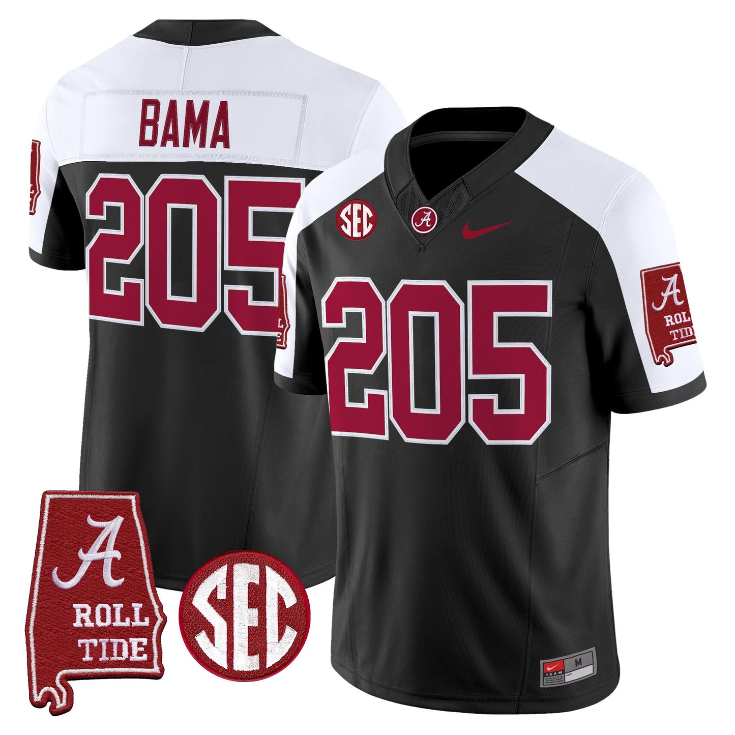 Men's Alabama Crimson Tide 2026 Vapor Limited Jersey - Alabama Map - Stitched