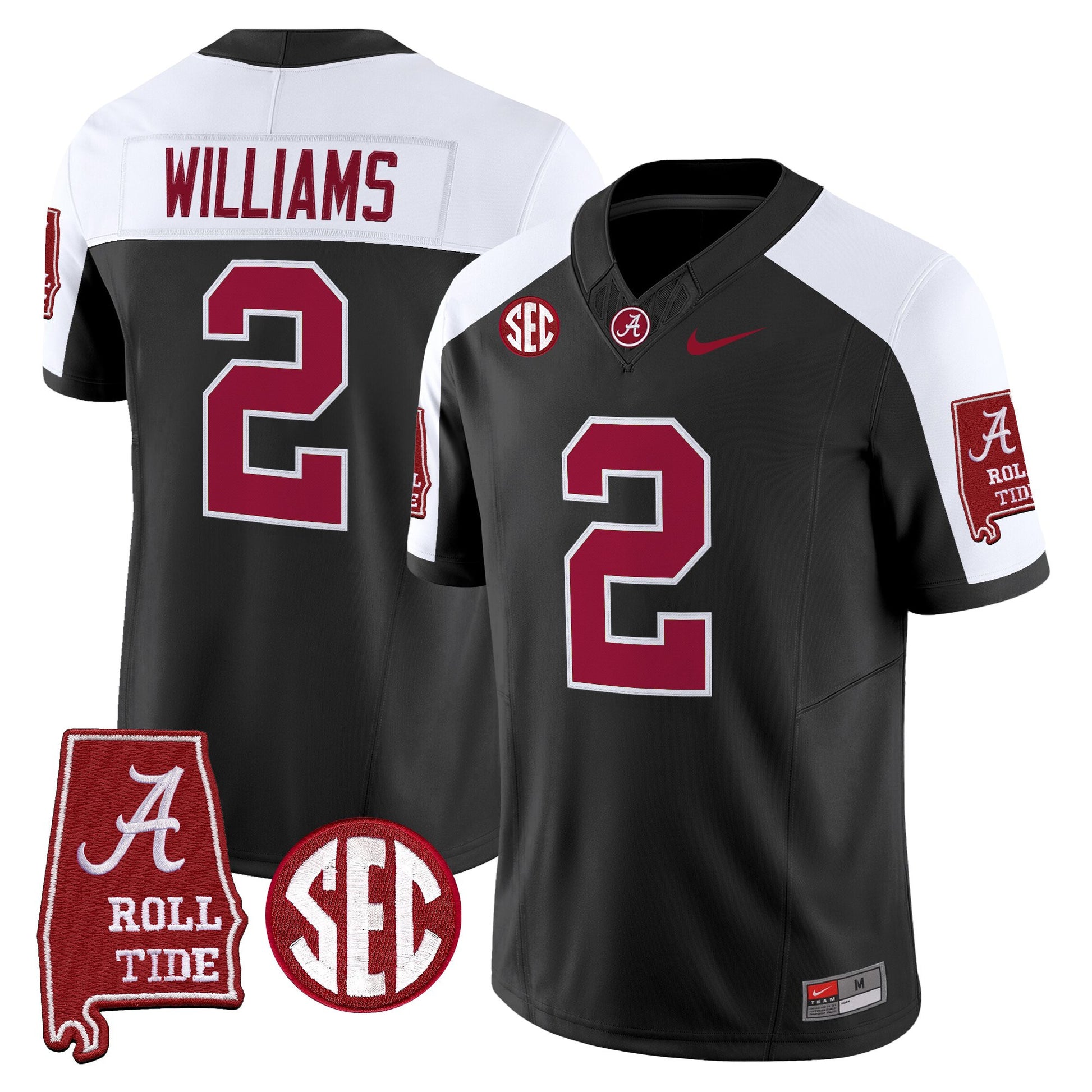 Men's Alabama Crimson Tide 2026 Vapor Limited Jersey - Alabama Map - Stitched
