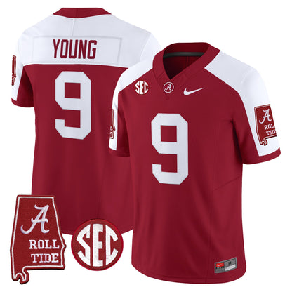 Men's Alabama Crimson Tide 2026 Vapor Limited Jersey - Alabama Map - Stitched
