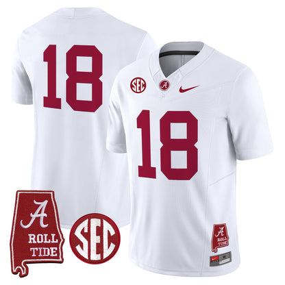Men's Alabama Crimson Tide 2026 Vapor Limited Jersey - Alabama Map - Stitched