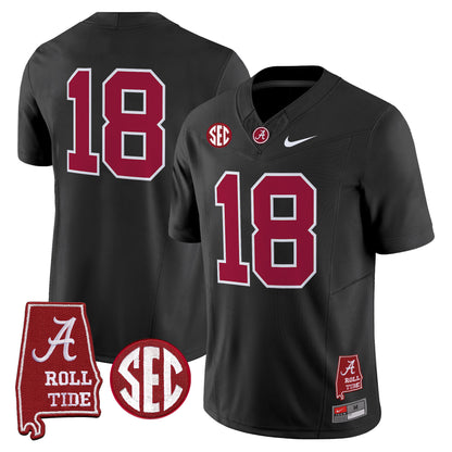 Men's Alabama Crimson Tide 2026 Vapor Limited Jersey - Alabama Map - Stitched