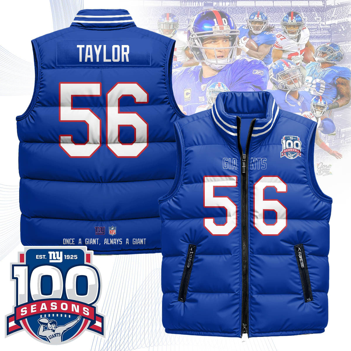 New York Giants Unisex Puffer Vest