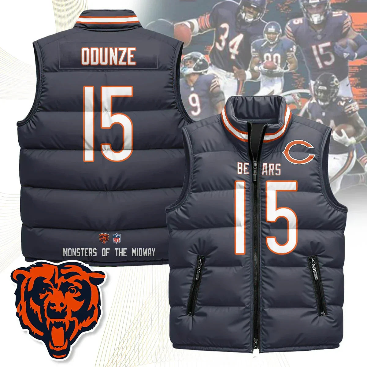 Chicago Bears Unisex Puffer Vest