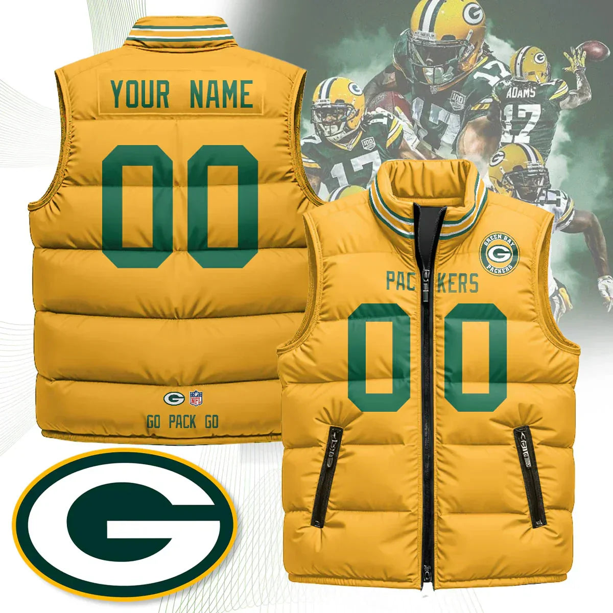 Green Bay Packers Unisex Puffer Vest