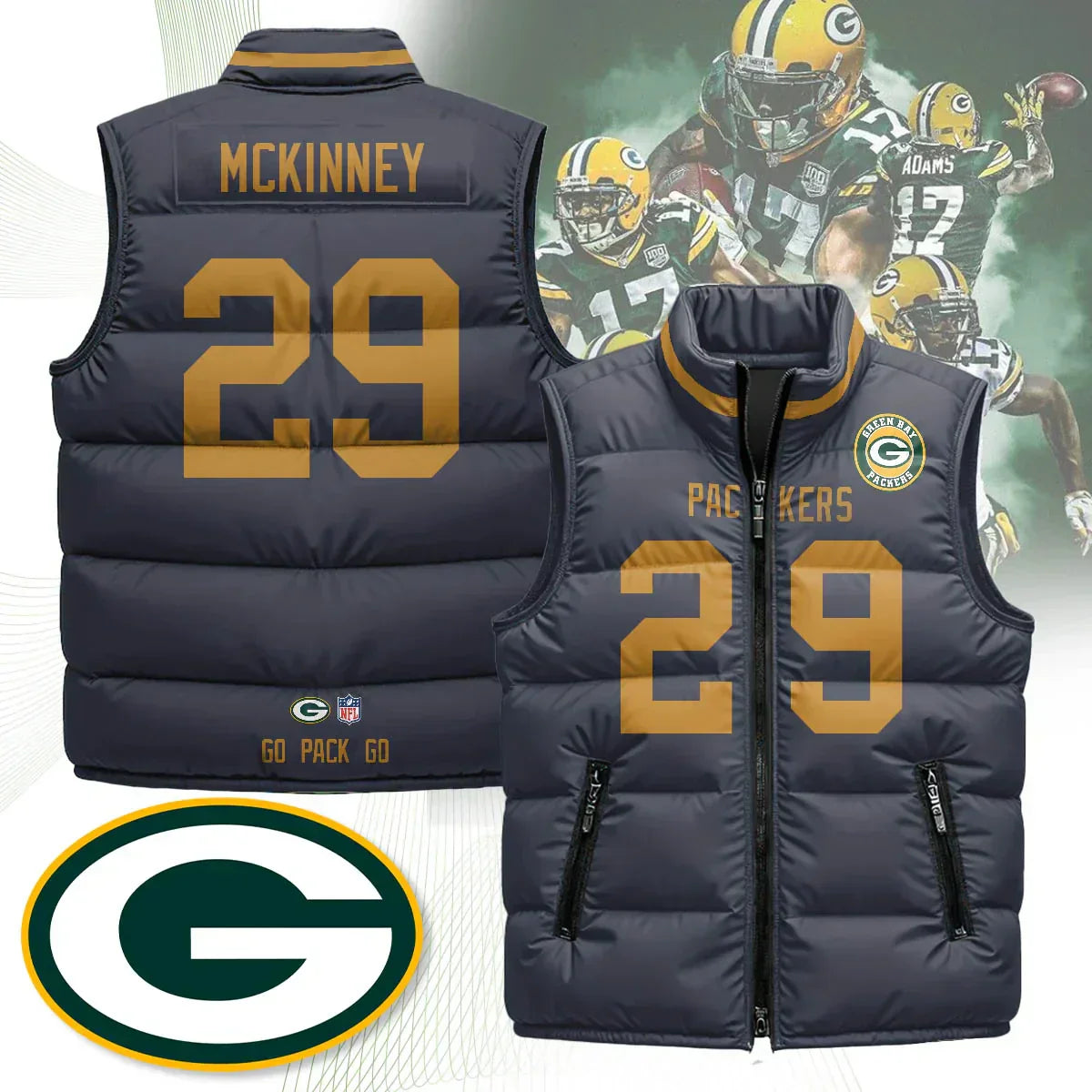 Green Bay Packers Unisex Puffer Vest