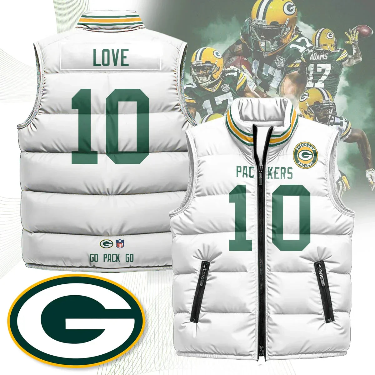 Green Bay Packers Unisex Puffer Vest