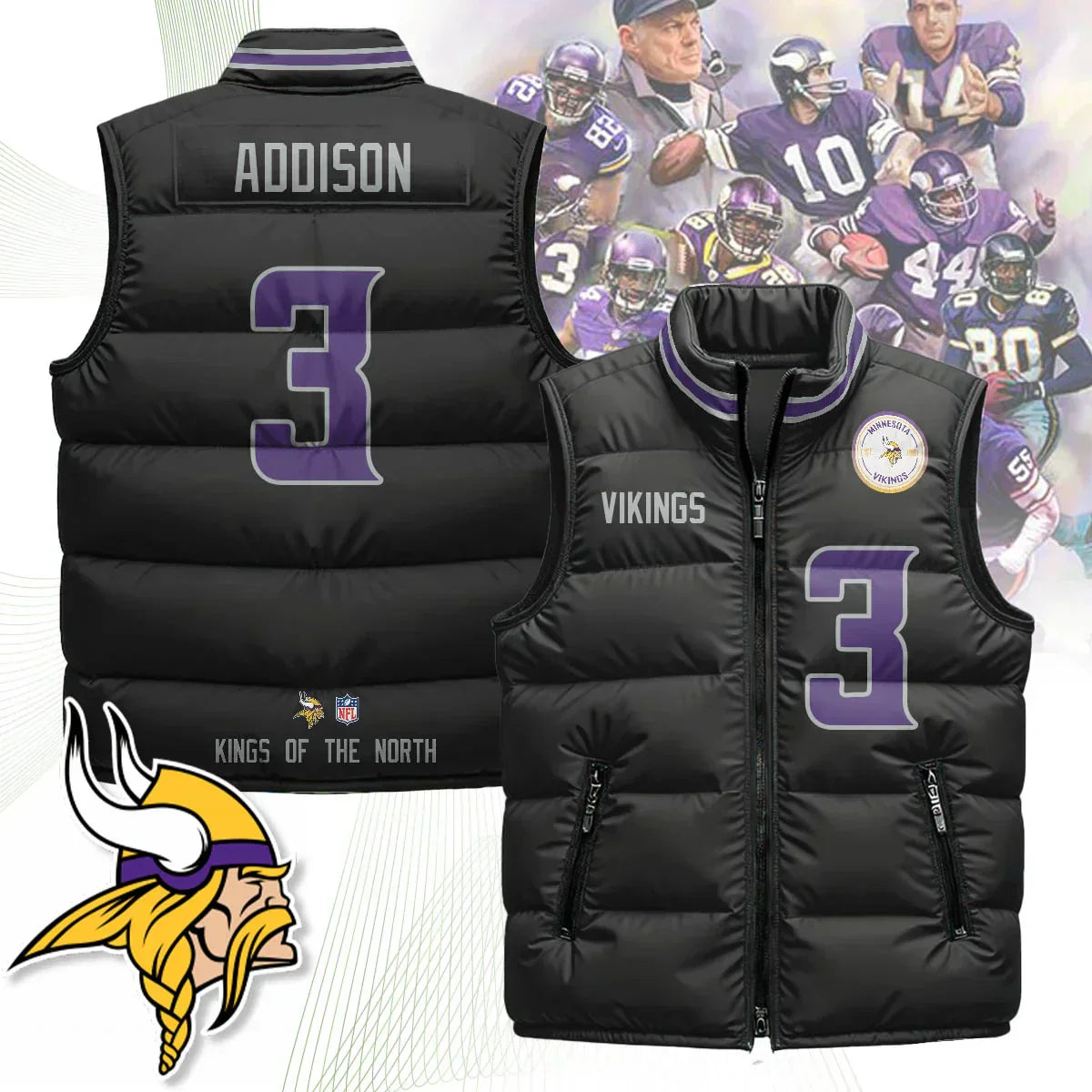 Minnesota Vikings Unisex Puffer Vest