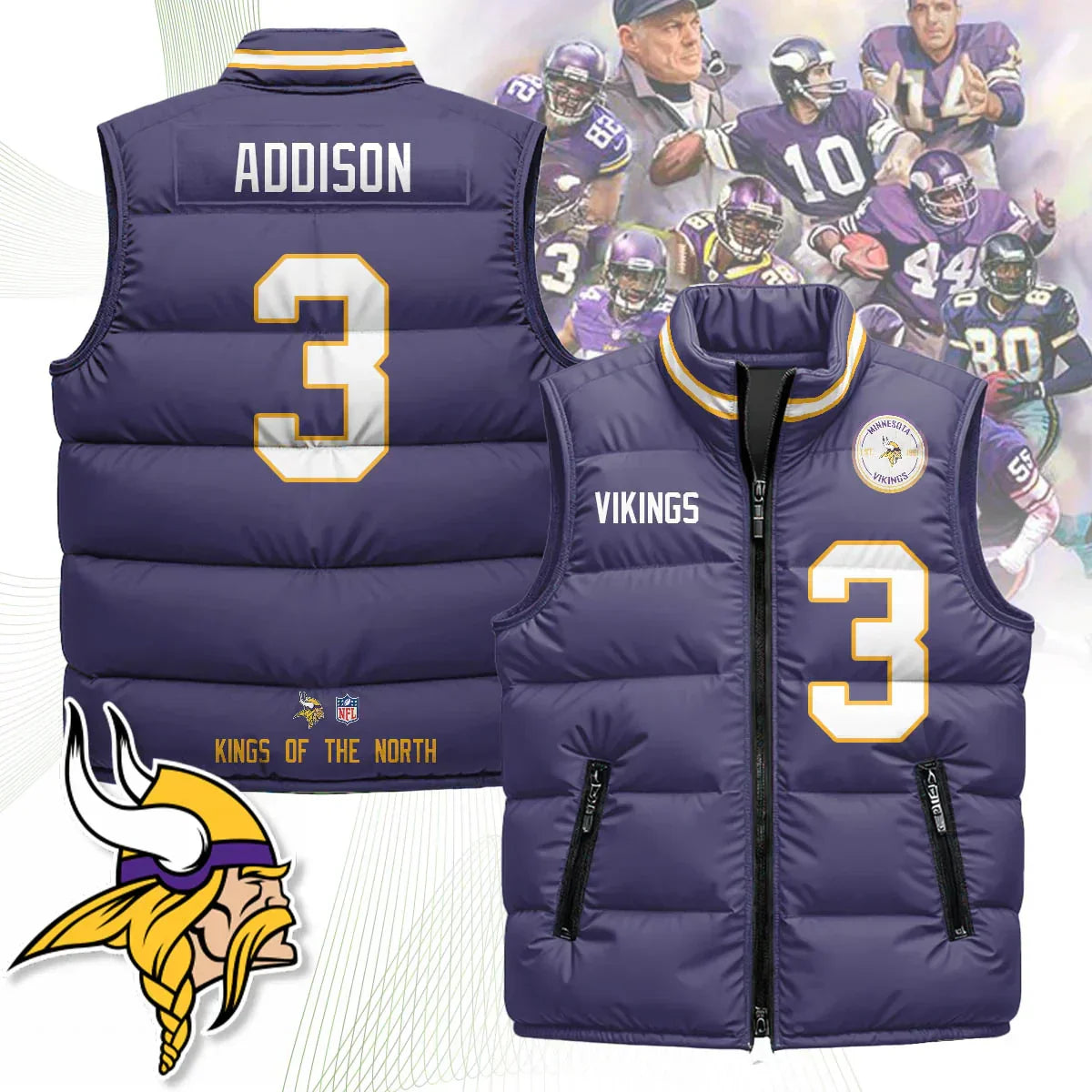 Minnesota Vikings Unisex Puffer Vest