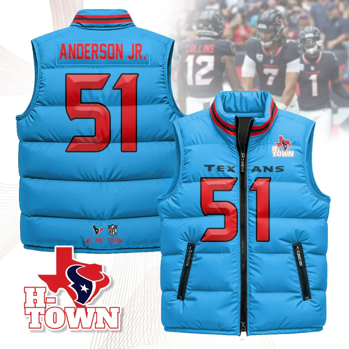 Houston Texans Unisex Puffer Vest