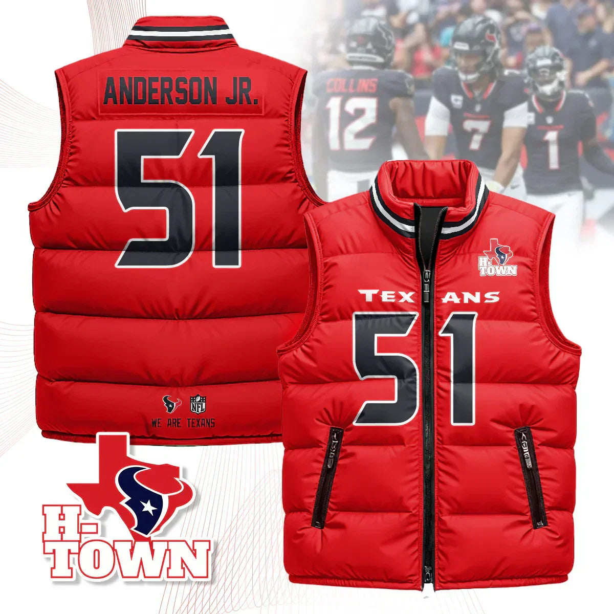 Houston Texans Unisex Puffer Vest
