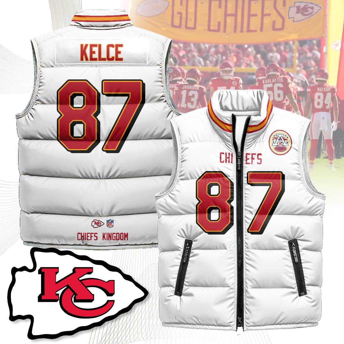 Kansas City Chiefs Unisex Puffer Vest