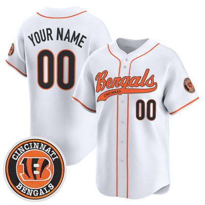 Cincinnati Bengals 2025 Vapor Limited Baseball Custom Jersey - All Stitched