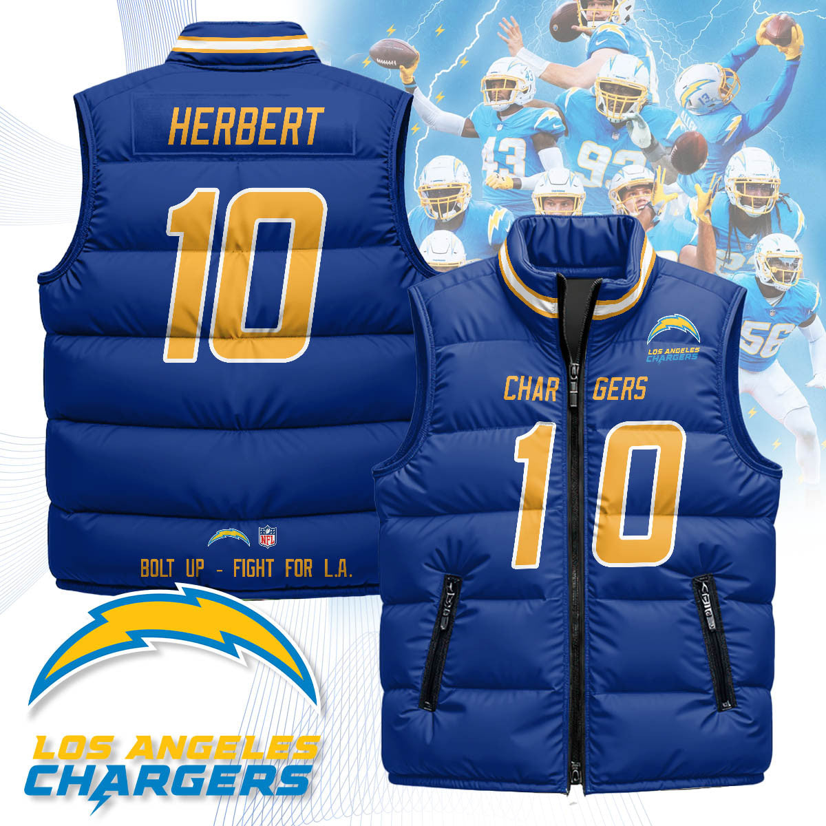 Los Angeles Chargers Unisex Puffer Vest