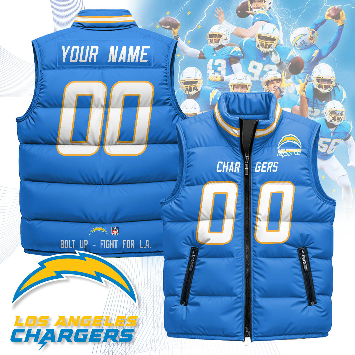 Los Angeles Chargers Unisex Puffer Vest