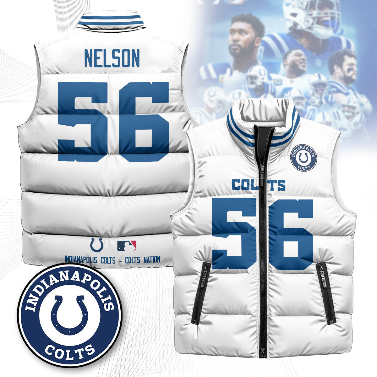 Indianapolis Colts Unisex Puffer Vest