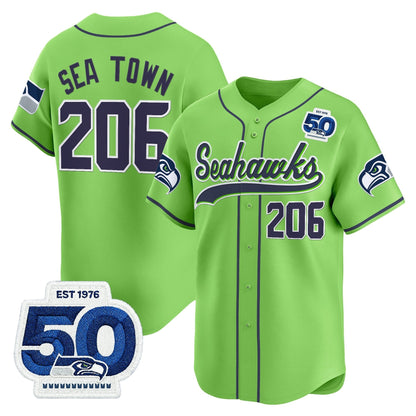Men's Seattle Seahawks 50th Anniversary Vapor Baseball Jersey - All Stitched