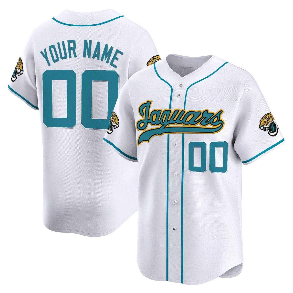 Jacksonville Jaguars 2025 Vapor Baseball Custom Jersey - All Stitched