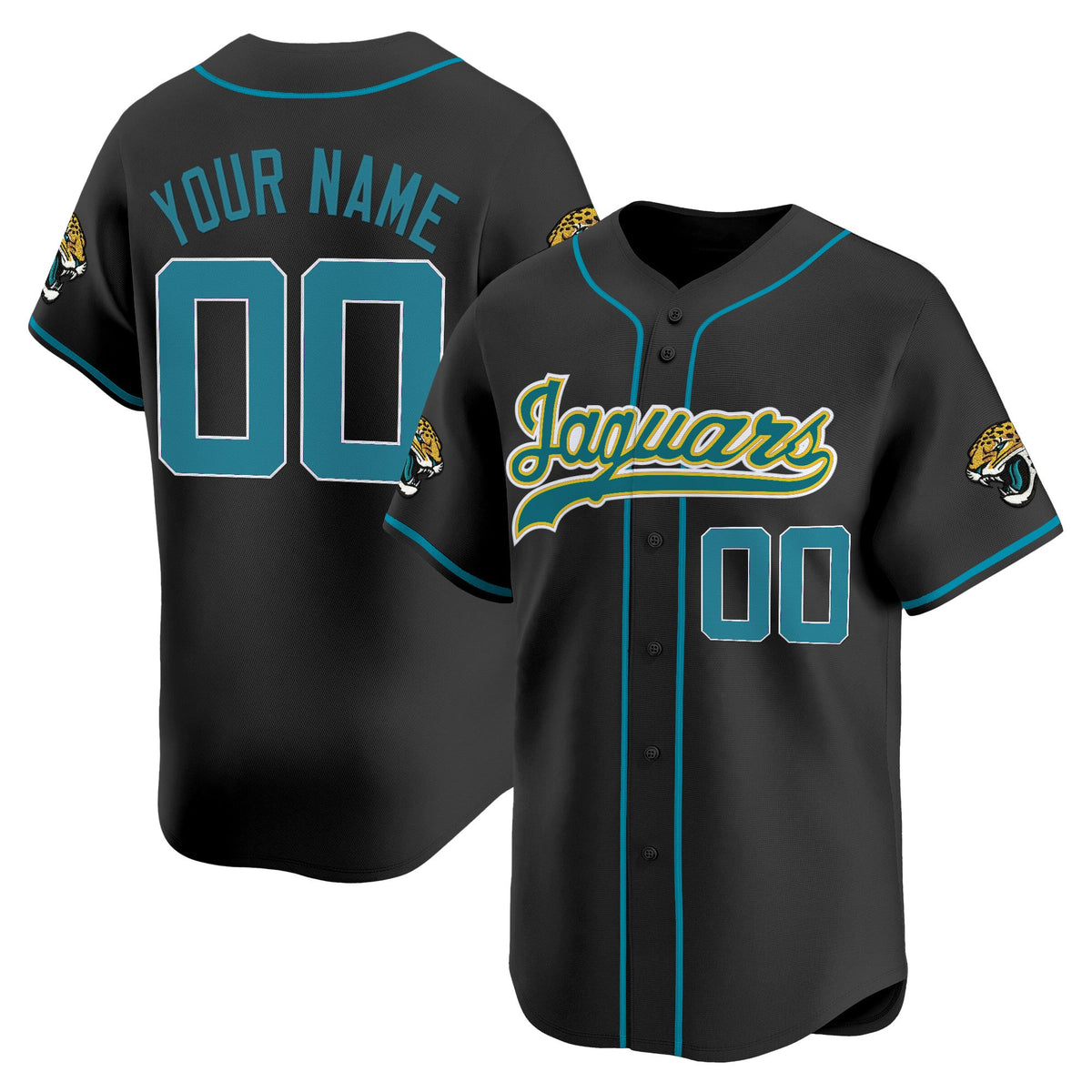 Jacksonville Jaguars 2025 Vapor Baseball Custom Jersey - All Stitched