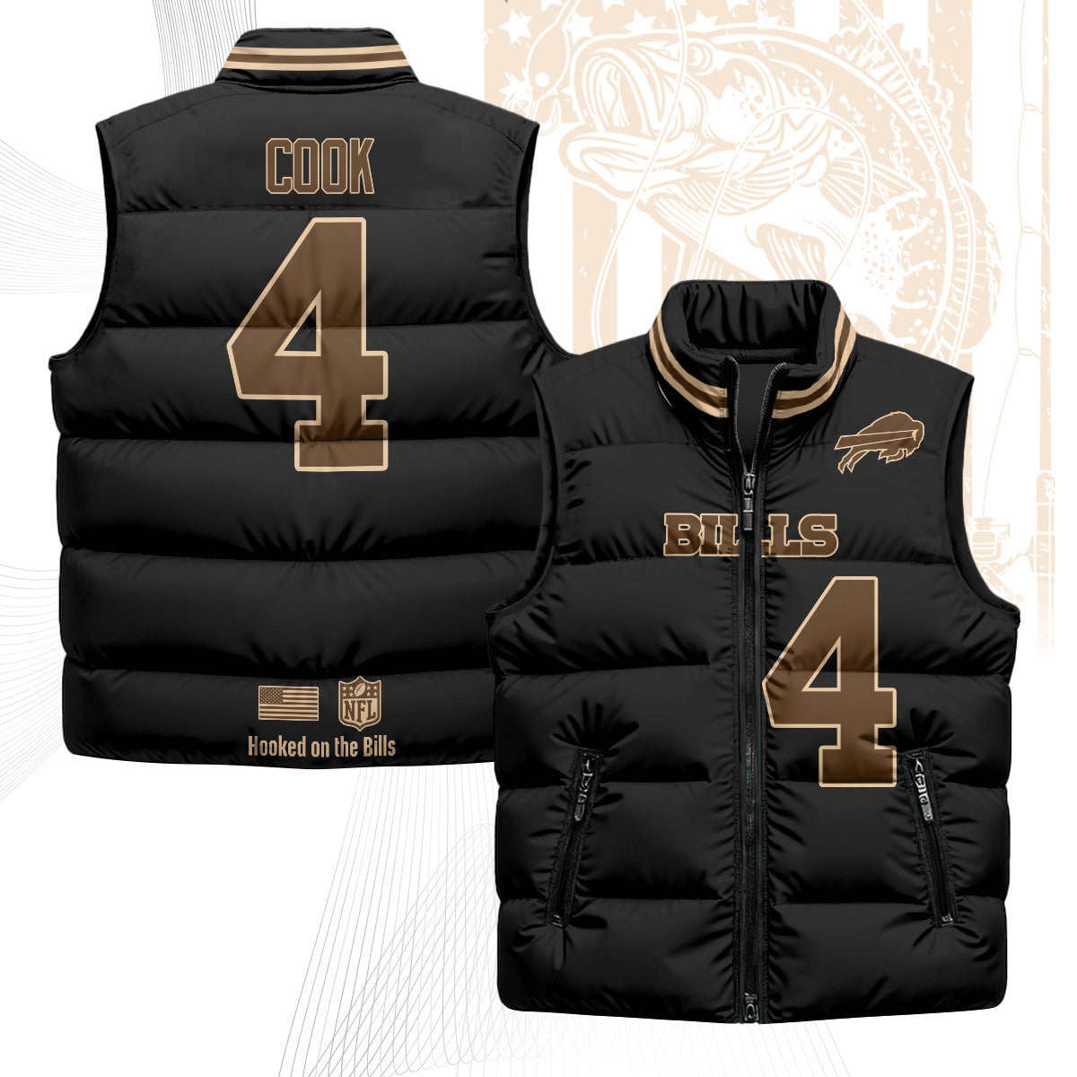 Buffalo Bills Fishing Unisex Puffer Vest