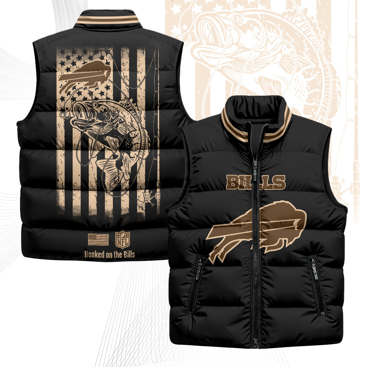 Buffalo Bills Fishing Unisex Puffer Vest