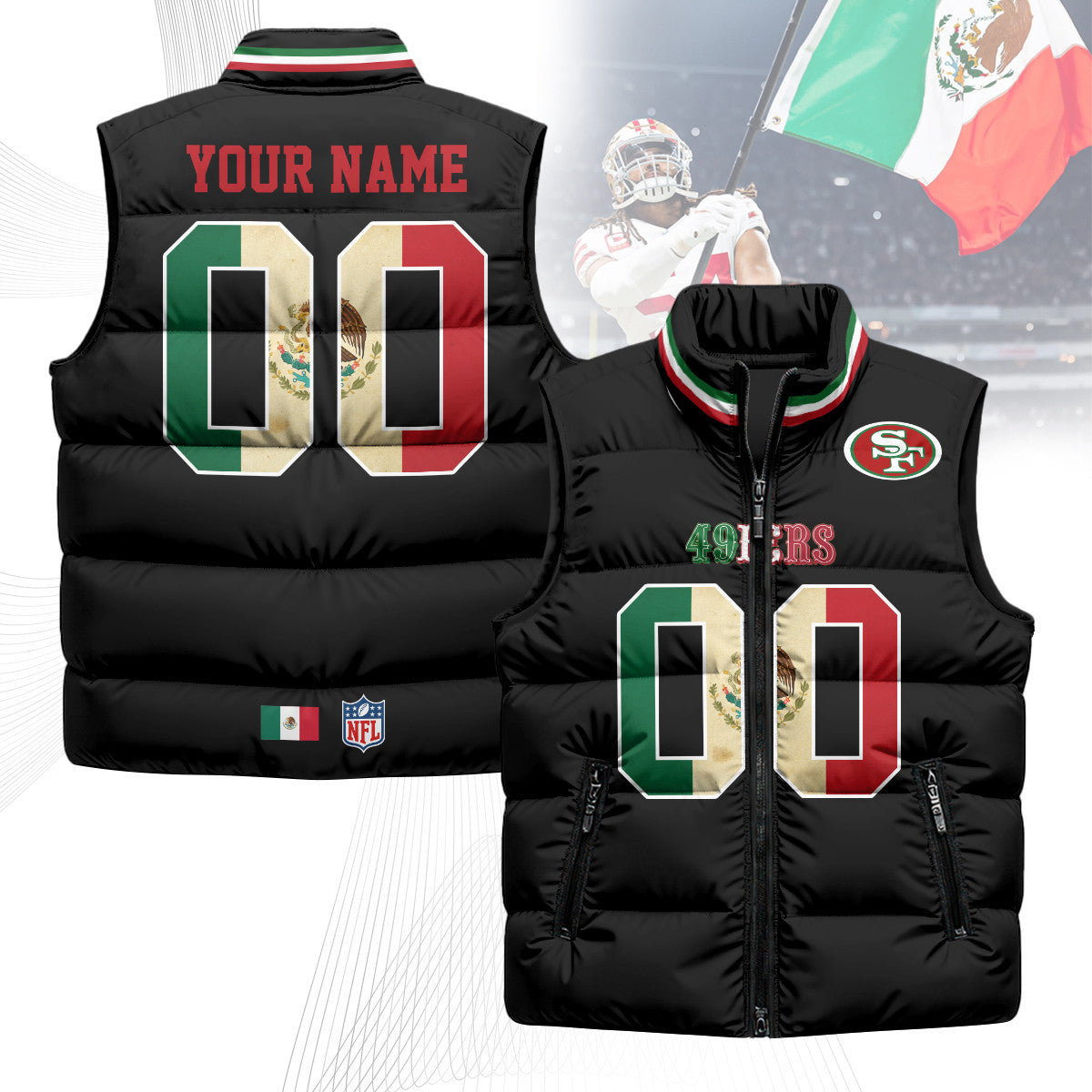 San Francisco 49ers Mexico Puffer Vest
