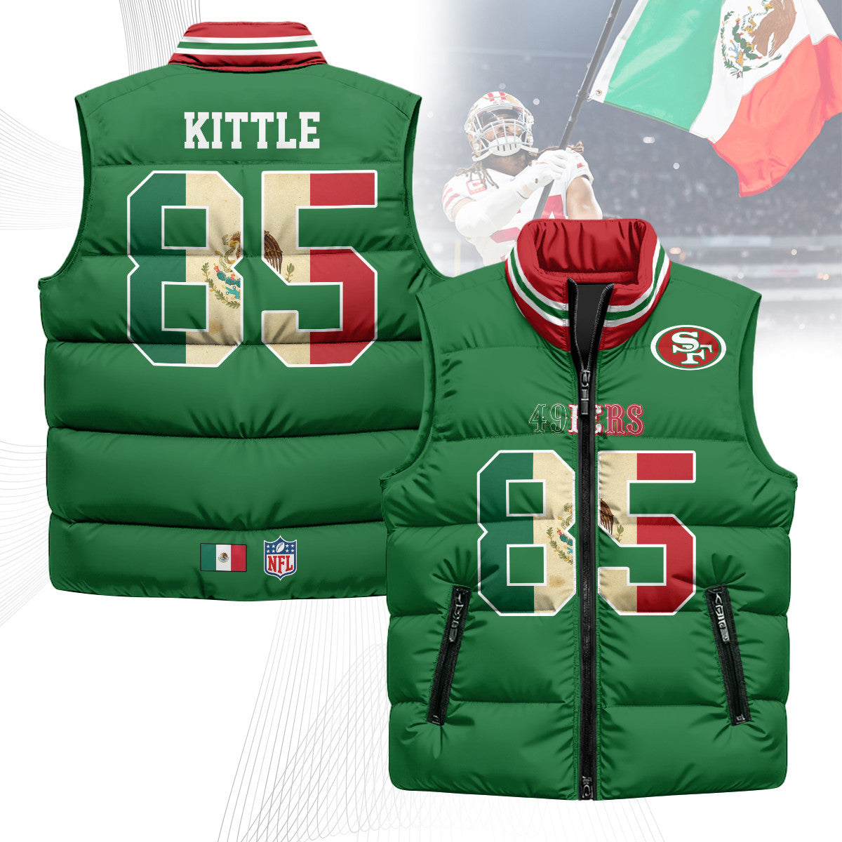 San Francisco 49ers Mexico Puffer Vest