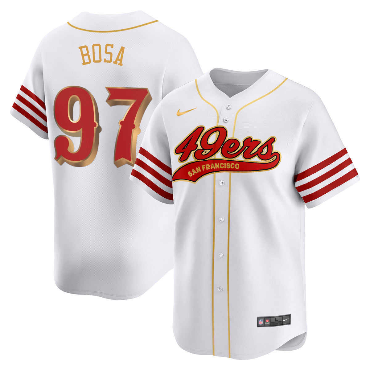 San Francisco 49ers Rivalry Series Baseball Jersey - All Stitched