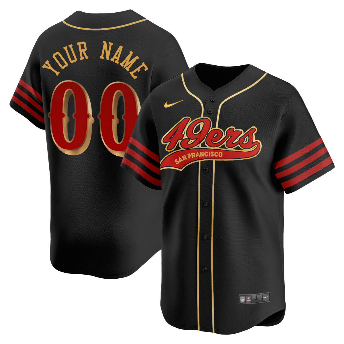 San Francisco 49ers Rivalry Series Baseball Jersey - All Stitched
