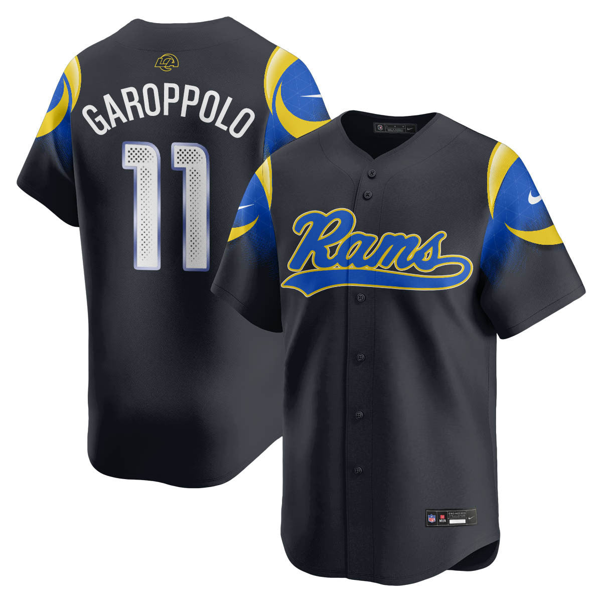 Los Angeles Rams Rivalry Series Baseball Jersey - All Stitched
