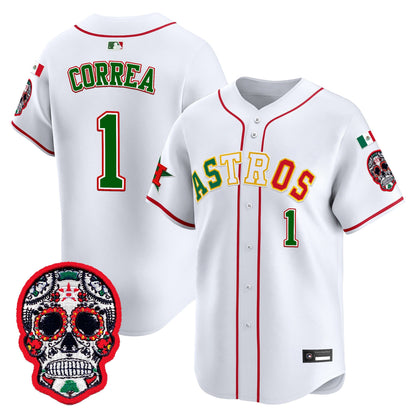 Men's Houston Astros Mexico 2025 'Día de los Muertos Edition' Vapor Premier Limited Jersey - All Stitched