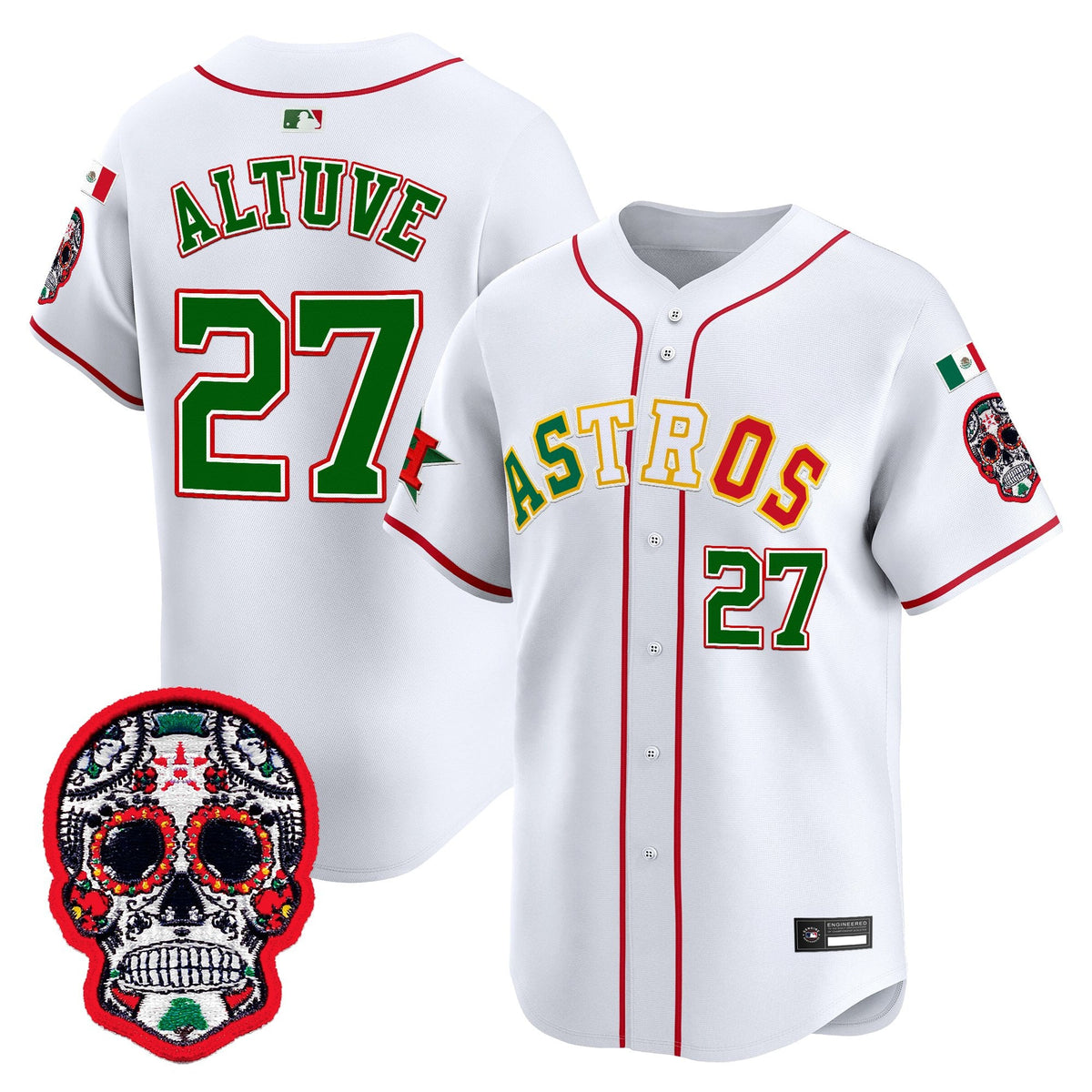 Men's Houston Astros Mexico 2025 'Día de los Muertos Edition' Vapor Premier Limited Jersey - All Stitched