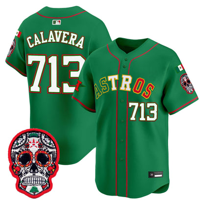 Men's Houston Astros Mexico 2025 'Día de los Muertos Edition' Vapor Premier Limited Jersey - All Stitched