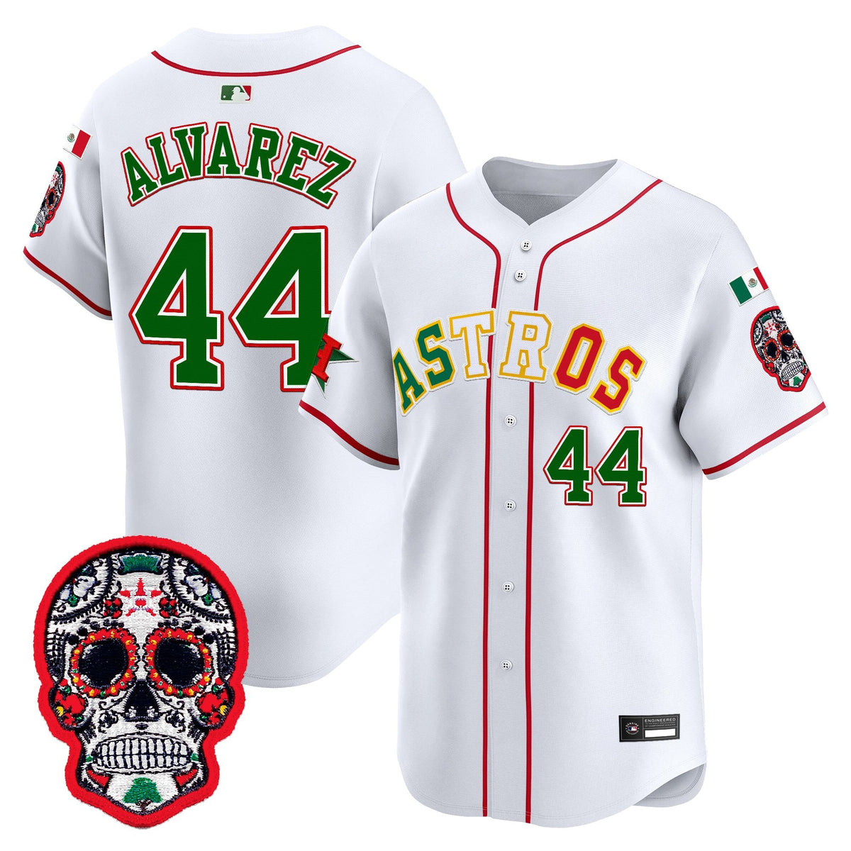 Men's Houston Astros Mexico 2025 'Día de los Muertos Edition' Vapor Premier Limited Jersey - All Stitched