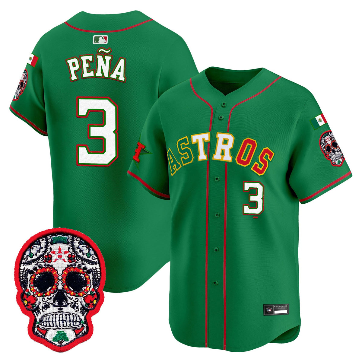 Men's Houston Astros Mexico 2025 'Día de los Muertos Edition' Vapor Premier Limited Jersey - All Stitched