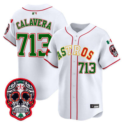 Men's Houston Astros Mexico 2025 'Día de los Muertos Edition' Vapor Premier Limited Jersey - All Stitched