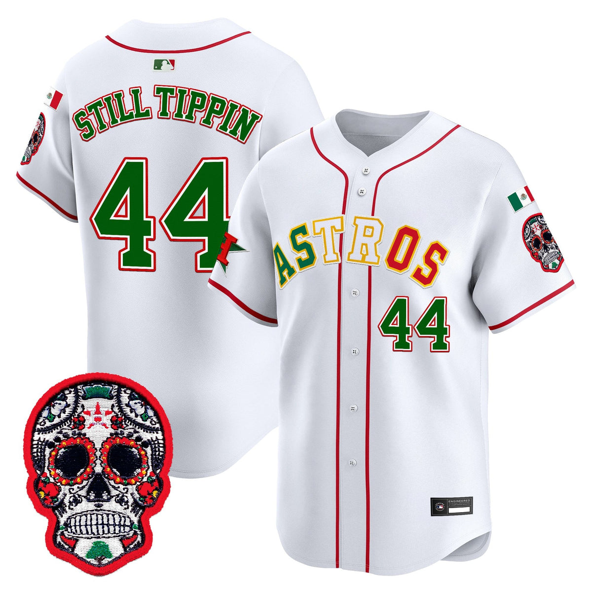 Men's Houston Astros Mexico 2025 'Día de los Muertos Edition' Vapor Premier Limited Jersey - All Stitched