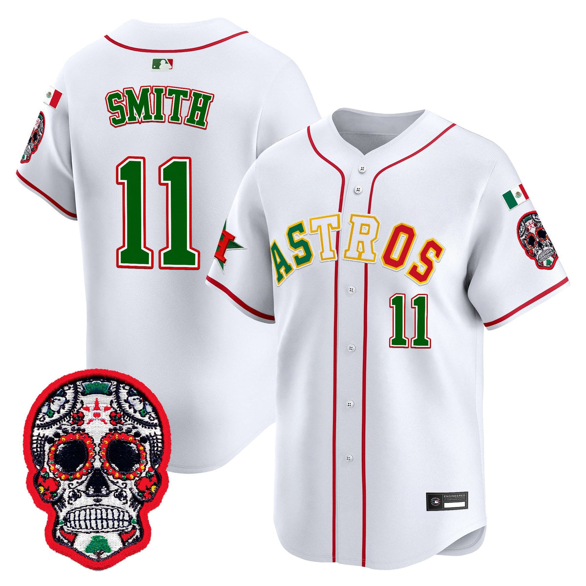 Men's Houston Astros Mexico 2025 'Día de los Muertos Edition' Vapor Premier Limited Jersey - All Stitched