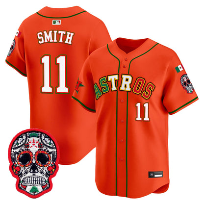 Men's Houston Astros Mexico 2025 'Día de los Muertos Edition' Vapor Premier Limited Jersey - All Stitched