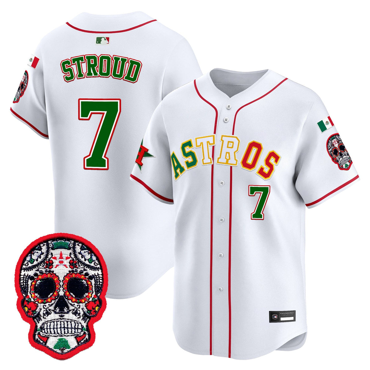 Men's Houston Astros Mexico 2025 'Día de los Muertos Edition' Vapor Premier Limited Jersey - All Stitched