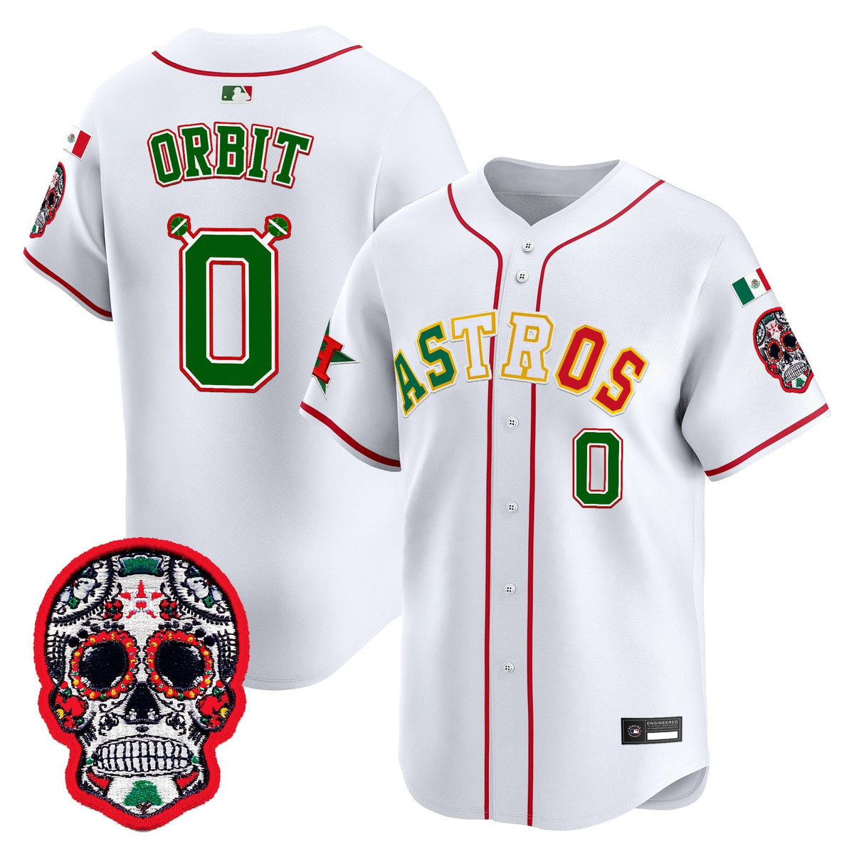 Men's Houston Astros Mexico 2025 'Día de los Muertos Edition' Vapor Premier Limited Jersey - All Stitched